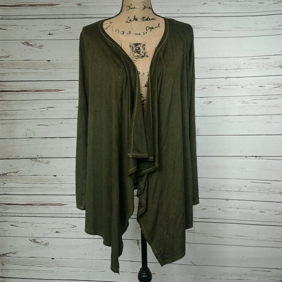 Live and Let Live Sweaters - Seude texture waterfall cardigan Live and Let Live